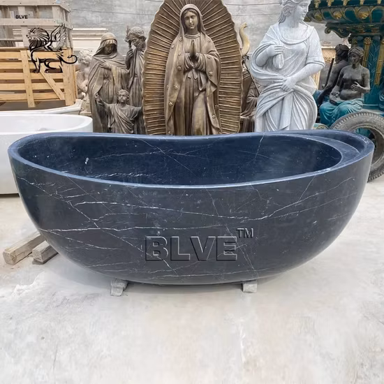 Proveedor de fábrica Bañera de mármol de piedra Bañera Baño independiente Piedra natural