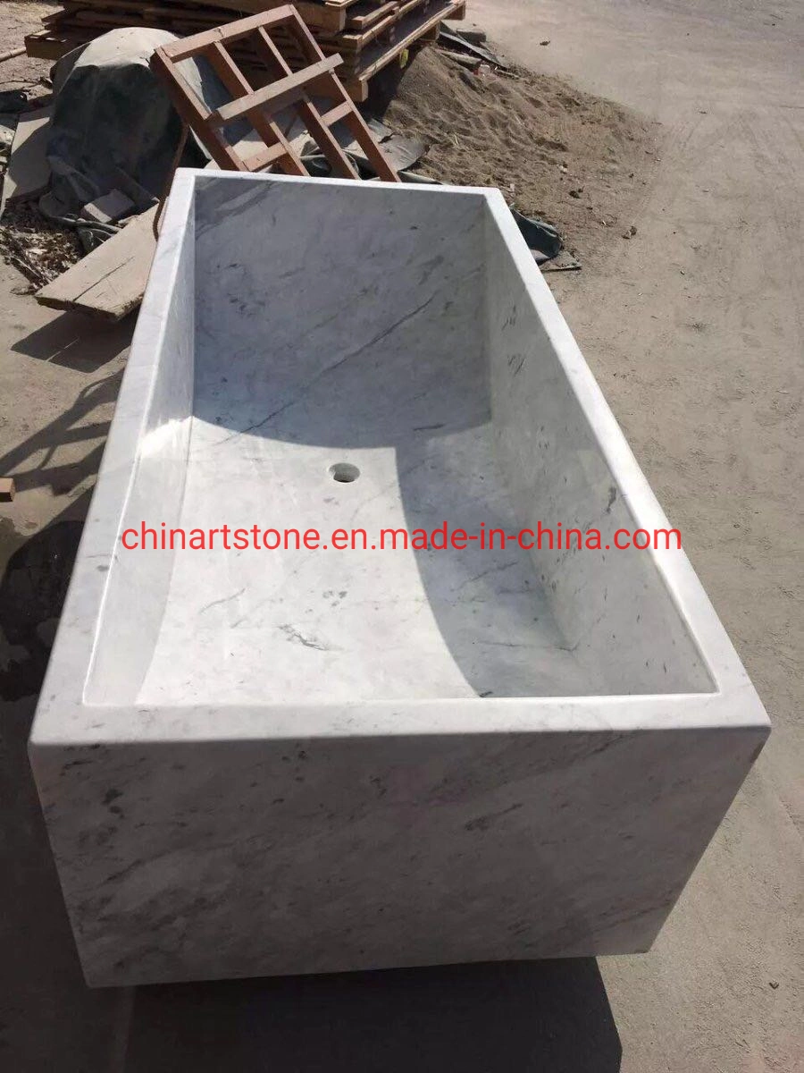 Nature Stone White Marble Bath Tub for Bathroom