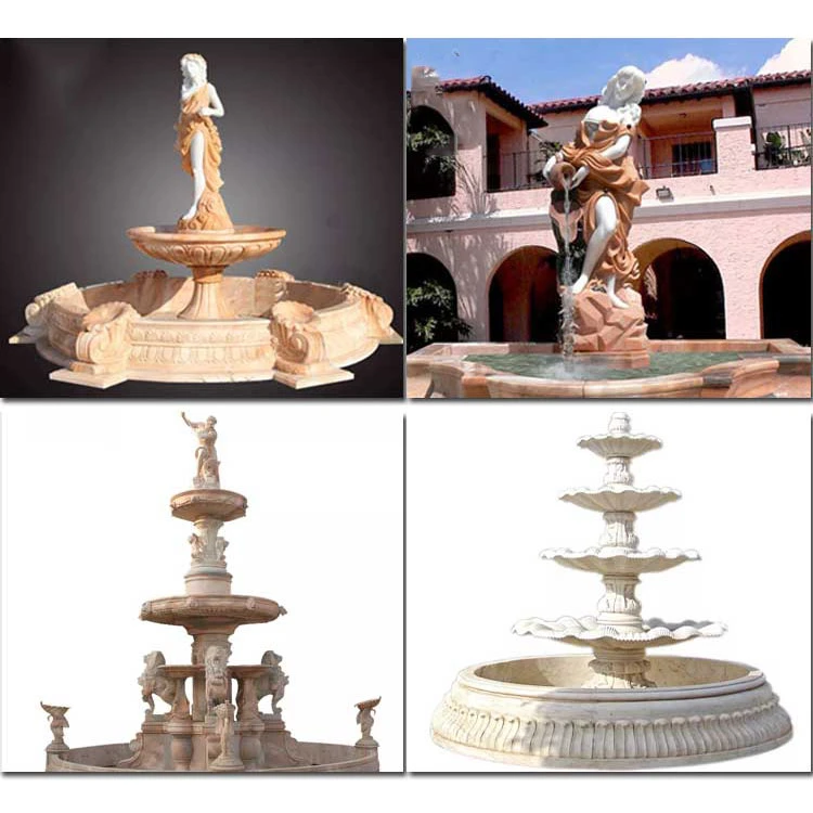 Customized Design Natural Marble Stone Water Fountains for Garden Decoration