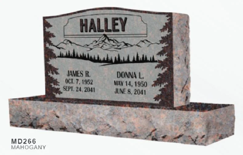 Natural Bahama Blue Granite Headstones Monuments Funeral Marble Slab Tombstone