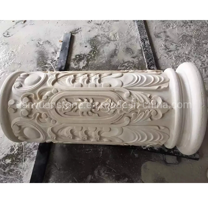 Stone Wall Relief Sculpture Marble Flower Carvings