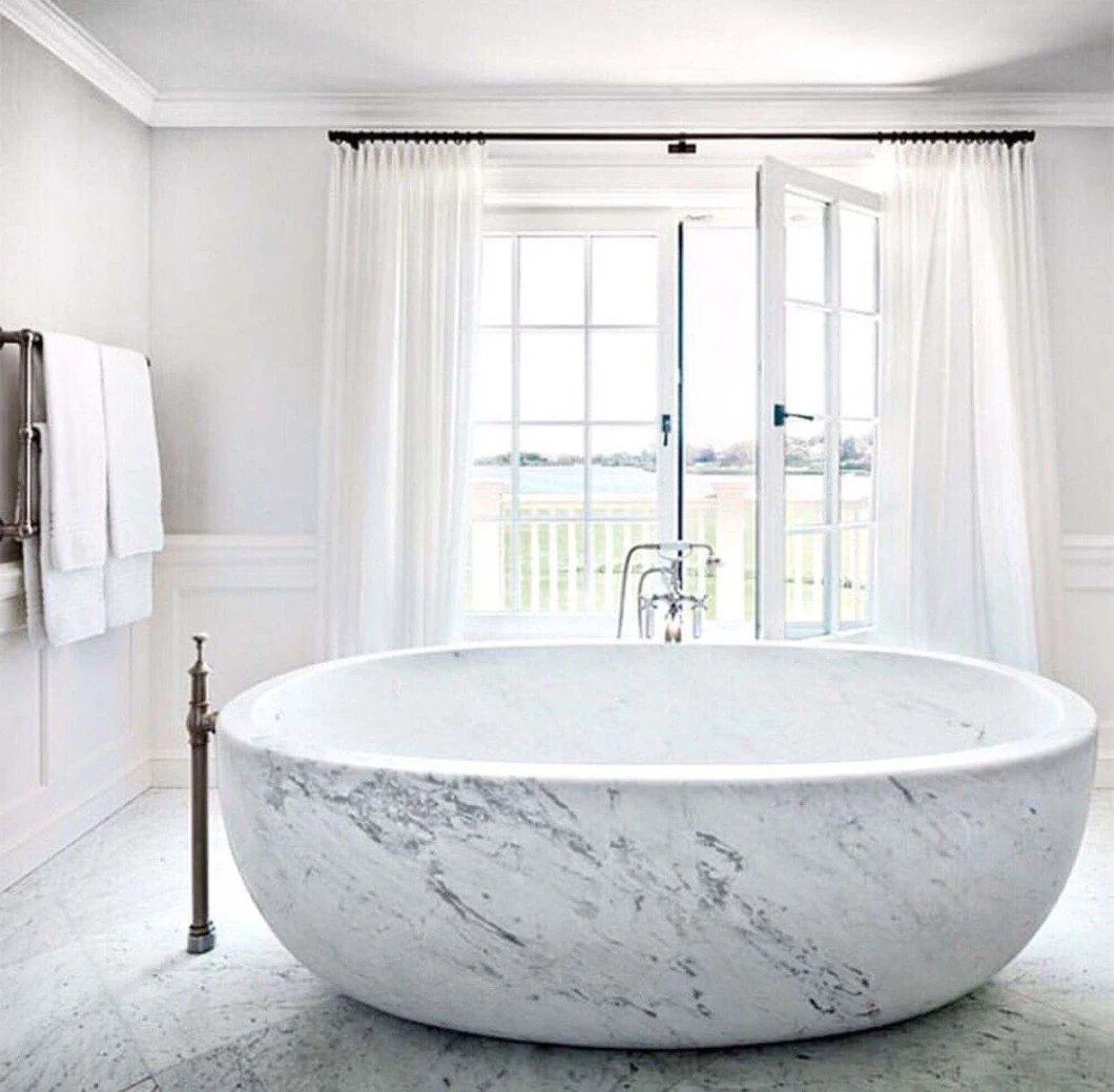 Villa Luxury Bathroom Oval Large Freestanding Marble Bath Tub