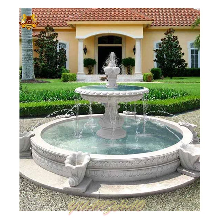 Customized Design Natural Marble Stone Water Fountains for Garden Decoration