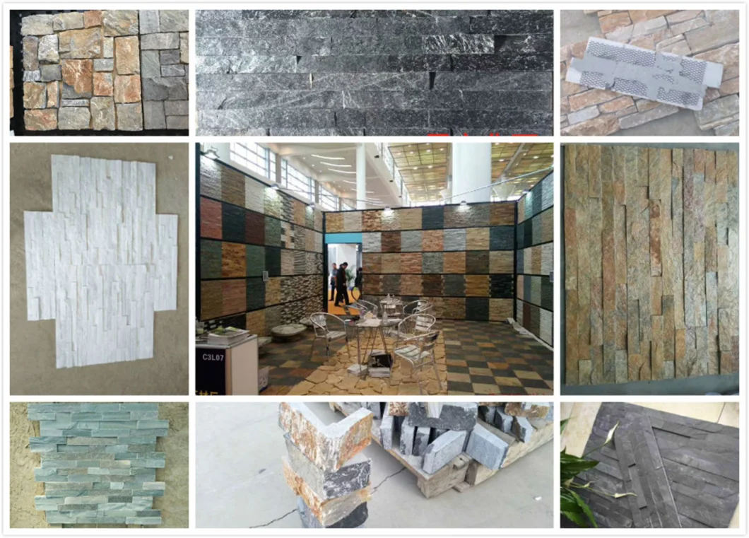 Natural Slate Slate Pencil Design Ledge Stone Water Feature Wall Panels Culture Stone