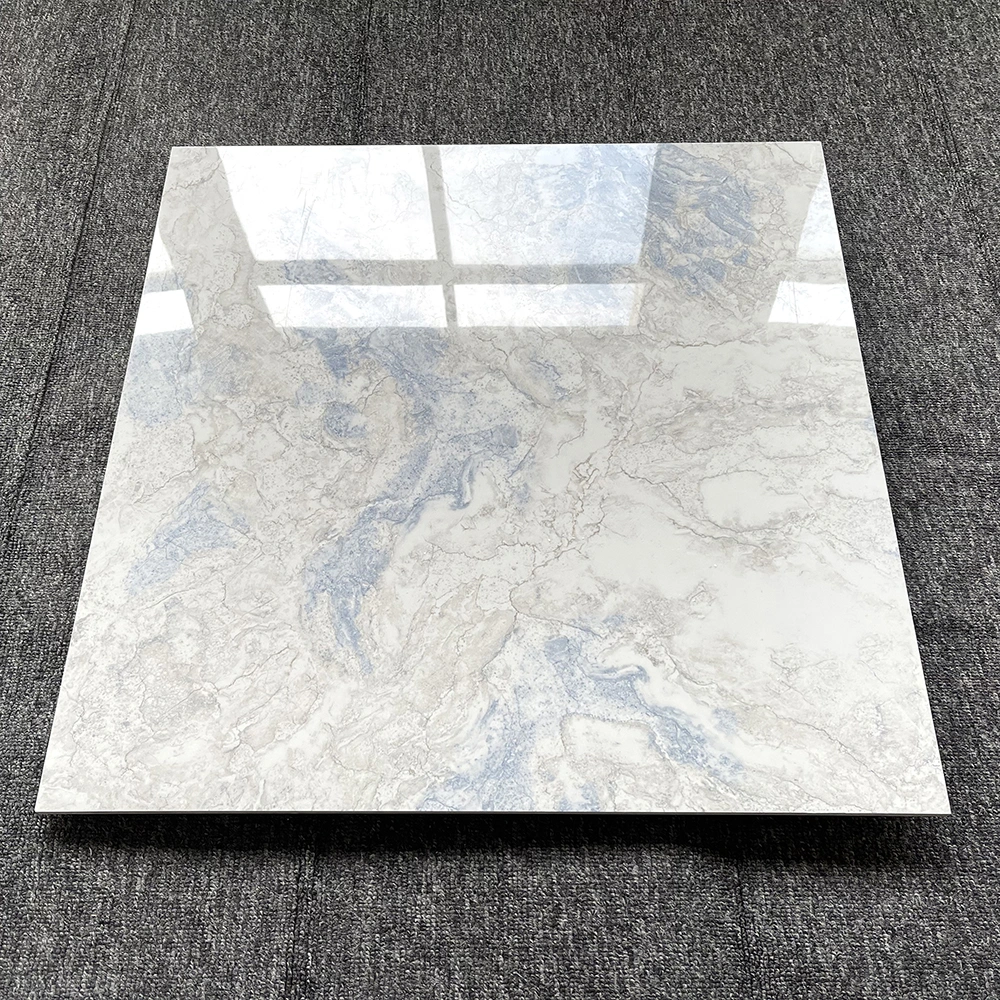 Good Quality 800X800 Foshan Modern Luxury White Blue Veins Marble Porcelain Glazed Floor Tiles