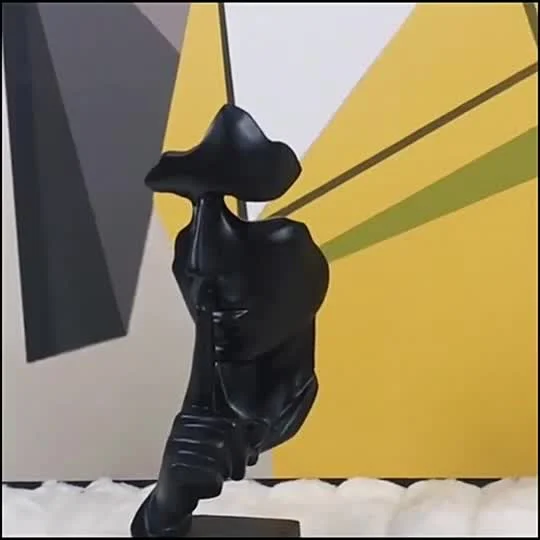 Figura de pensador, escultura de resina, estatua coleccionable, arte artesanal hecho a mano para decoración de escritorio