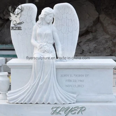 Lápida de mármol conmemorativa de cementerio al aire libre personalizada de bajo precio