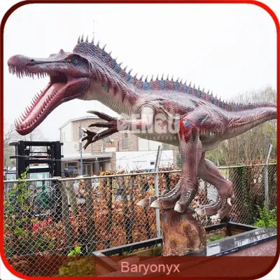 Estatua grande del dinosaurio de la fibra de vidrio del parque de atracciones
