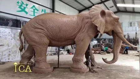 Talla de elefante animal de piedra de mármol de jardín de venta directa de fábrica