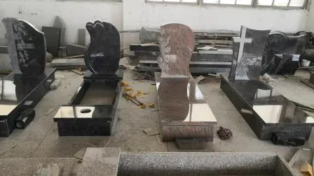 Monumento de lápida de mármol blanco de piedra natural Lápida sepulcral para jardín de cementerio