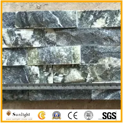 Piedra de cultivo de cuarcita verde natural de China para revestimiento de paredes