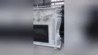 Chimenea de mármol blanco popular de Hotsale para la decoración casera moderna/contemporánea
